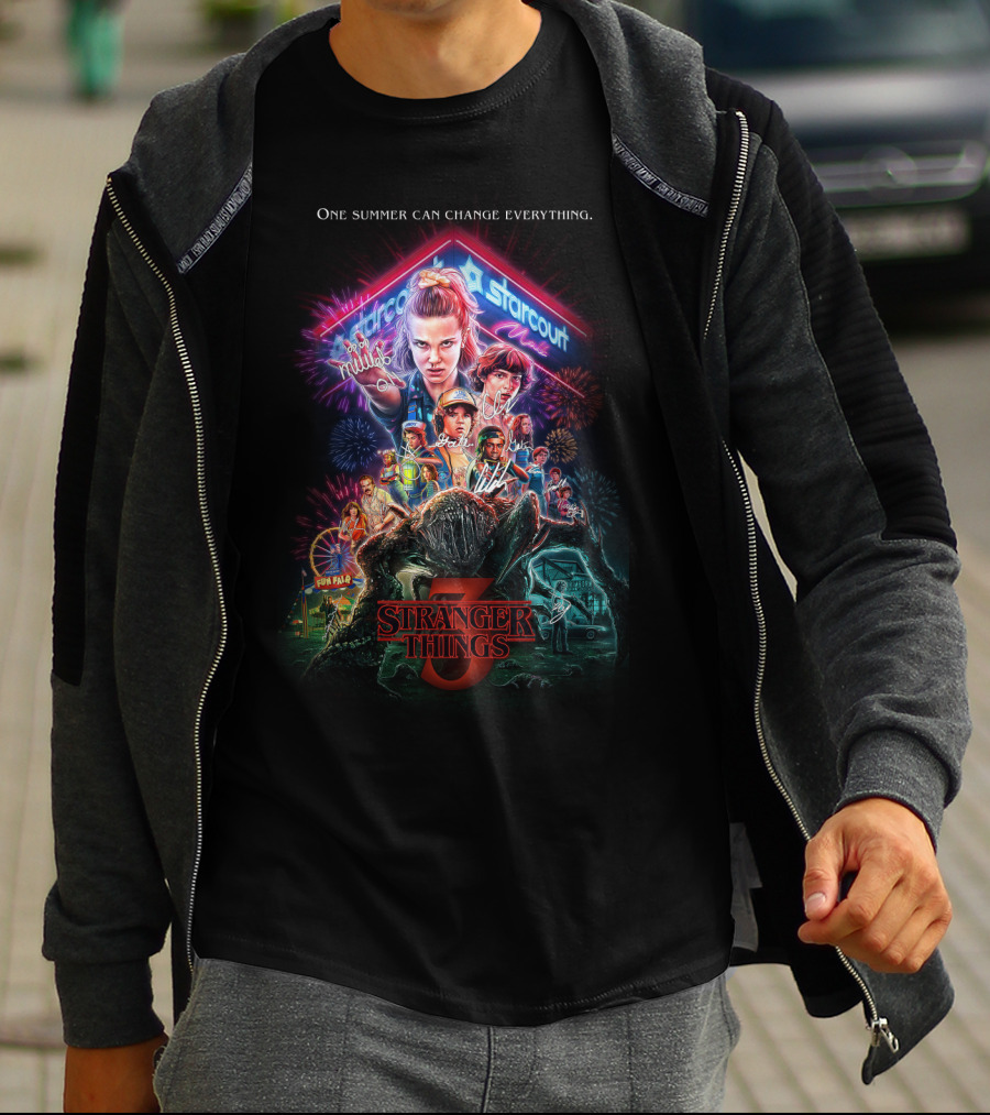 Stranger Things 3 One Summer Can Change Everything Starcourt Mall Fireworks Fun Fair T-Shirt
