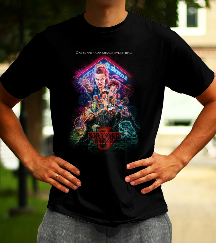 Stranger Things 3 One Summer Can Change Everything Starcourt Mall Fireworks Fun Fair T-Shirt