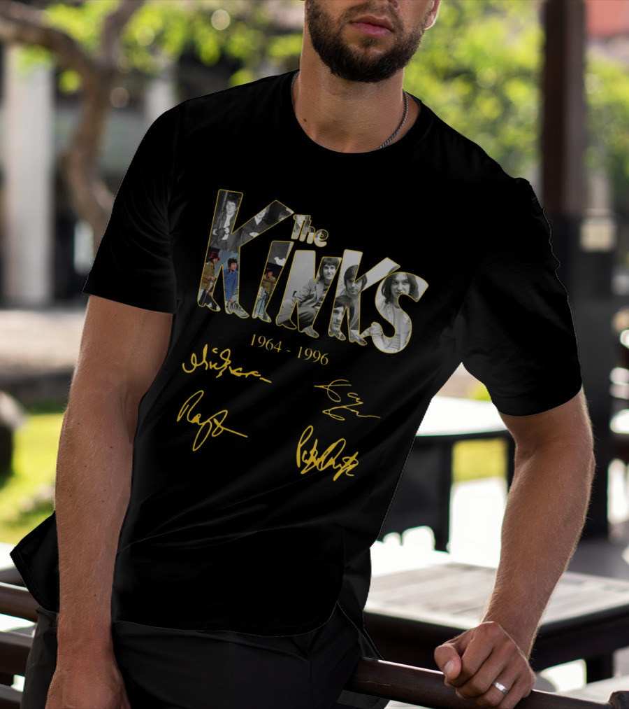 The Kinks 1964 1996 Signature Collage T-Shirt