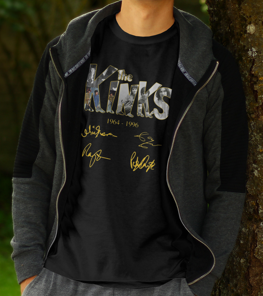 The Kinks 1964 1996 Signature Collage T-Shirt