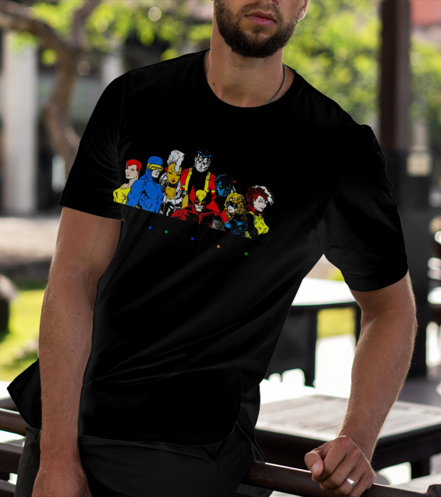 X-Men Friends Characters With Classic Sitcom Theme T-Shirt