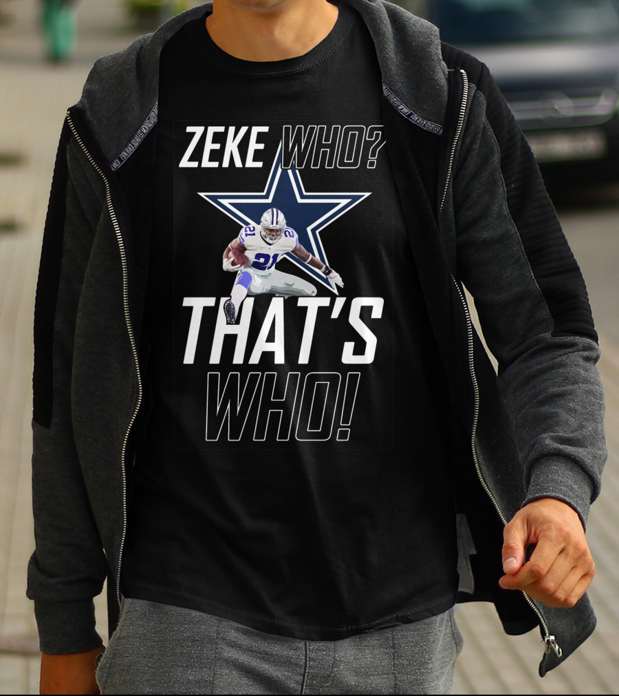 Dallas Cowboys Zeke Who That’s Who Star Logo Player Action T-Shirt