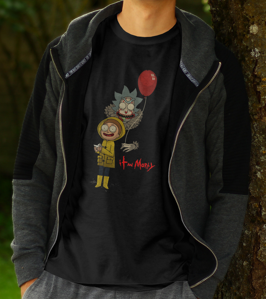 Rick And Morty It Clown Red Balloon Yellow Raincoat T-Shirt