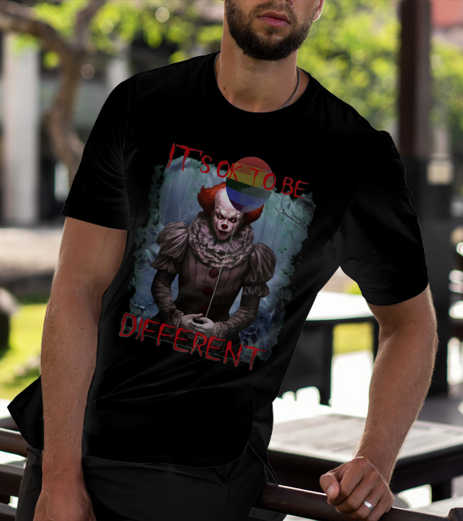 Pennywise It It's Ok To Be Different Lgbt Balloon T-Shirt