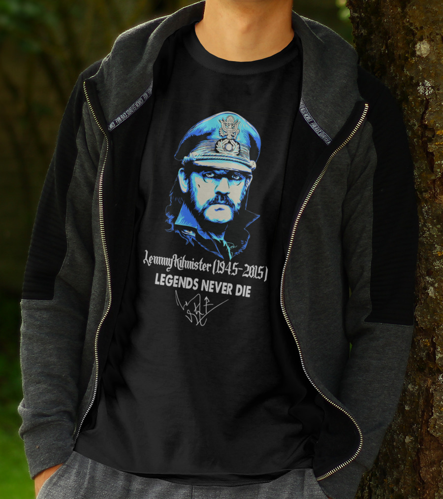 Lemmy Kilmister 1945-2015 Legends Never Die T-Shirt