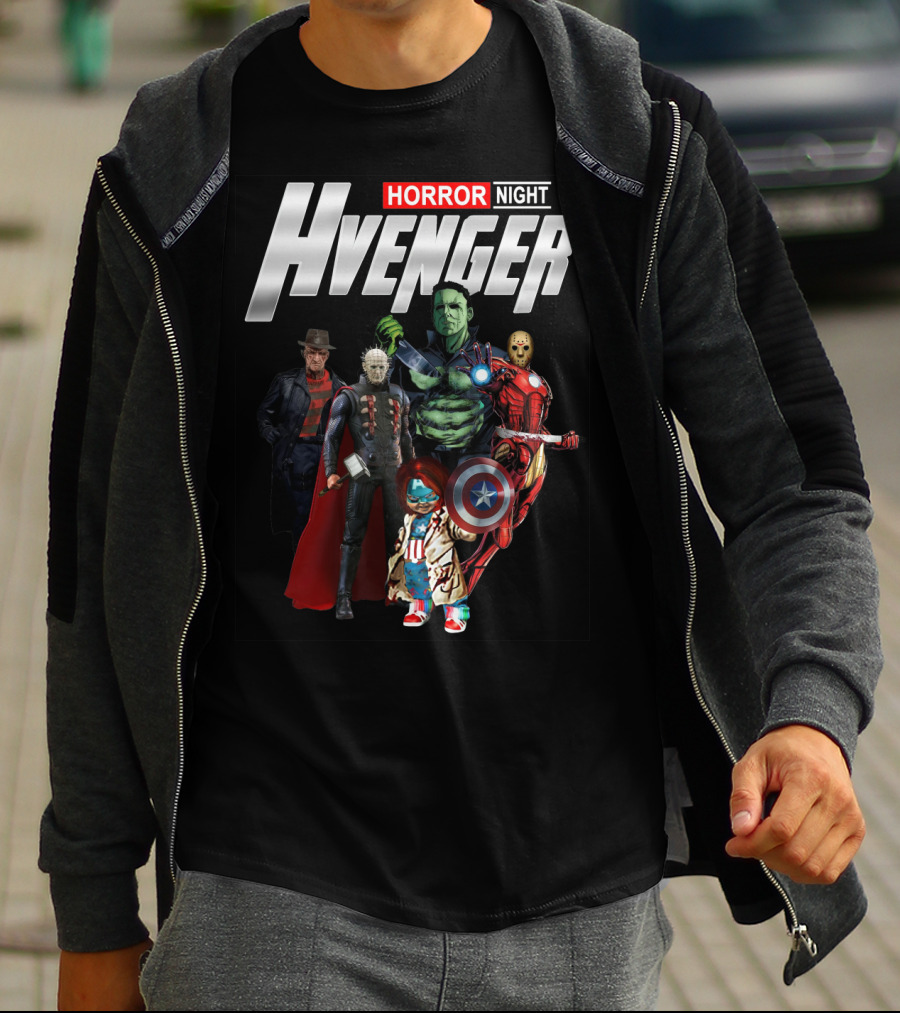 Horror Night Hvenger Avenger Crossover Villains Assemble T-Shirt