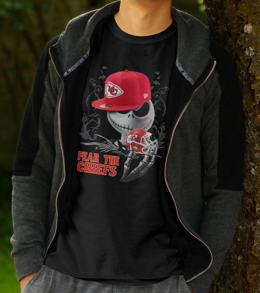Jack Skellington Fear The Chiefs Kansas City Football T-Shirt