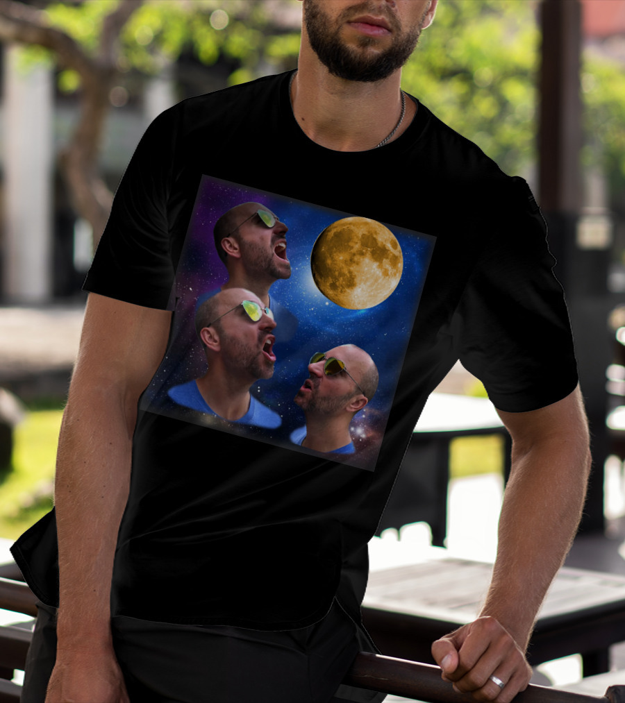 Zach Call Moon Space Night Sunglasses Trio T-Shirt