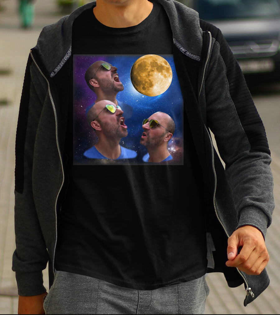 Zach Call Moon Space Night Sunglasses Trio T-Shirt