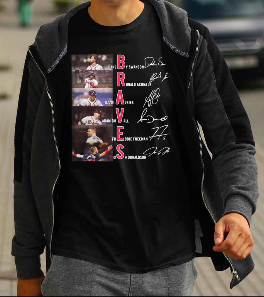 Braves Dansby Swanson Ronald Acuna Jr Ozzie Albies Adam Duvall Freddie Freeman Josh Donaldson T-Shirt