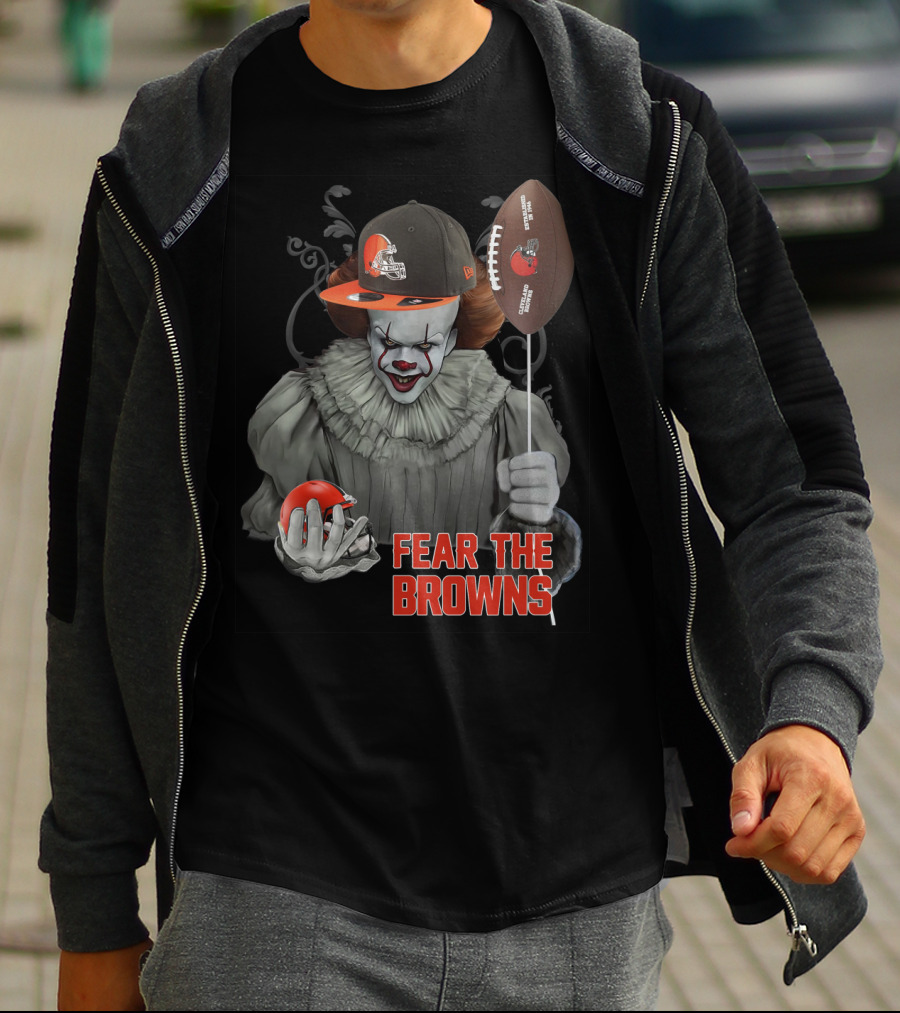 Pennywise Fear The Browns With Football And Cap T-Shirt