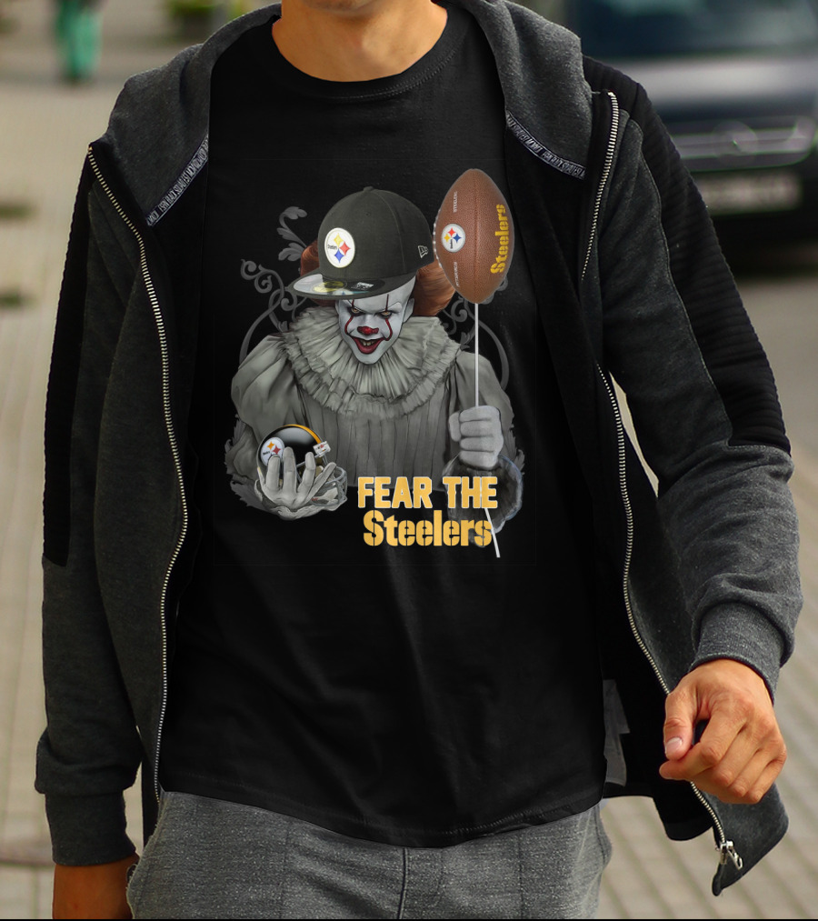 Fear The Steelers Pennywise Football Theme T-Shirt