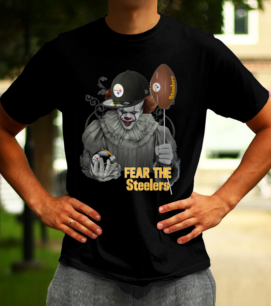 Fear The Steelers Pennywise Football Theme T-Shirt