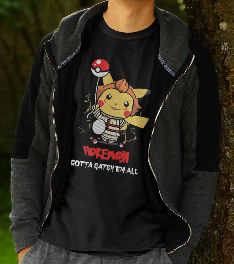 Pokemon Pikachu Pennywise Gotta Catch'em All T-Shirt