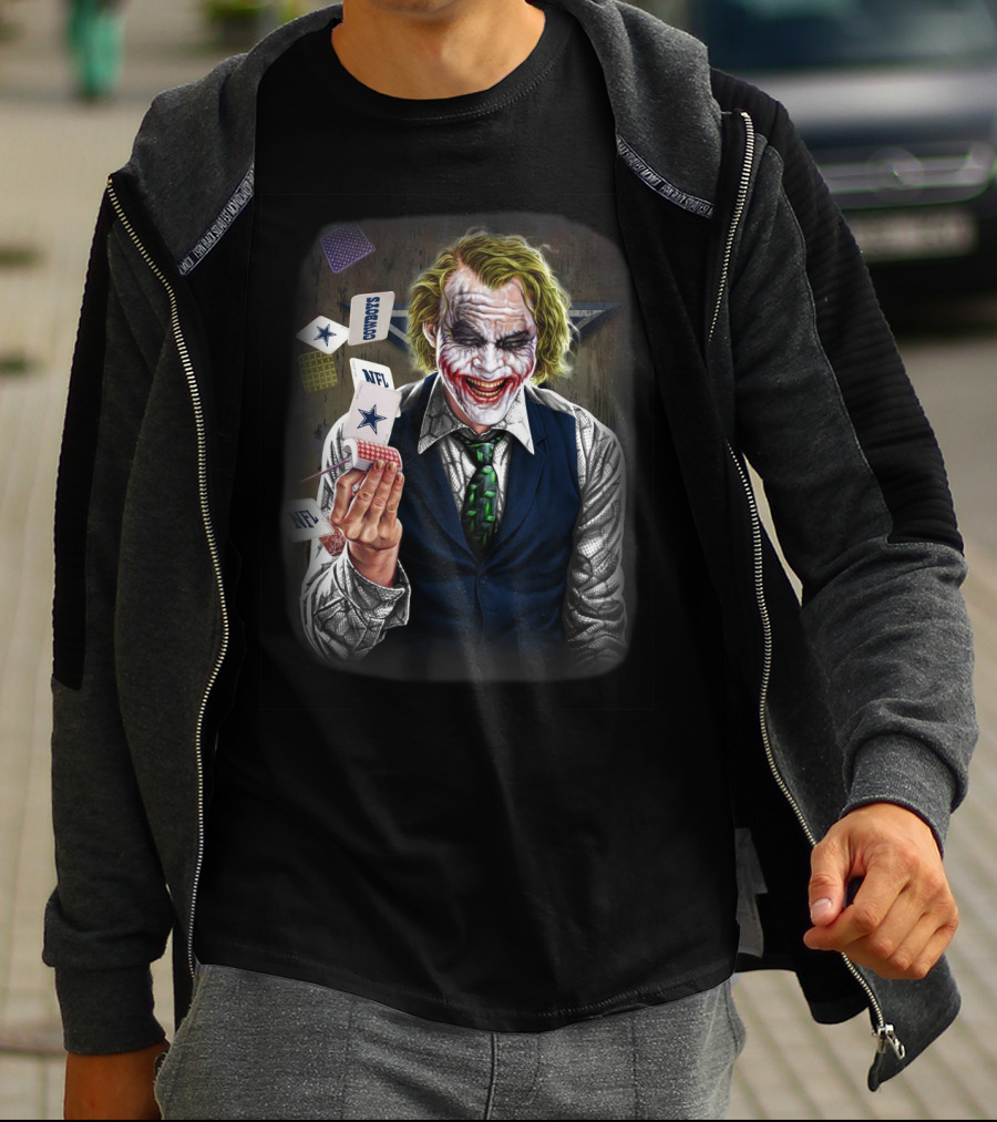 Dallas Cowboys Joker Nfl Playing Cards T-Shirt