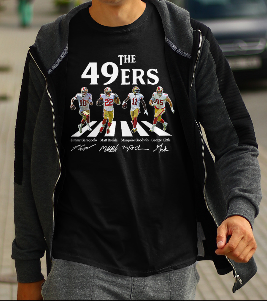 The 49ers Jimmy Garoppolo Matt Breida Marquise Goodwin George Kittle Abbey Road T-Shirt