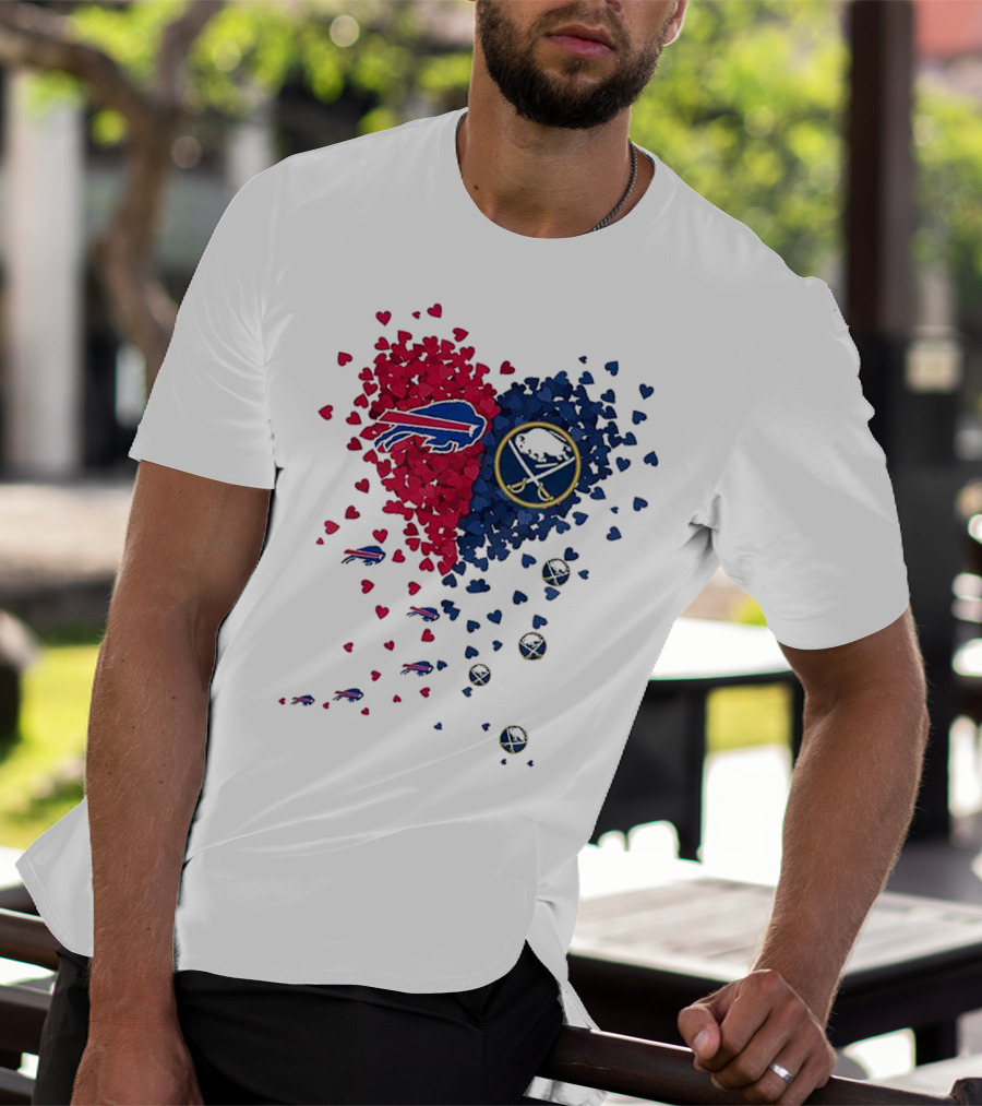 Buffalo Bills And Sabres Heart T-Shirt