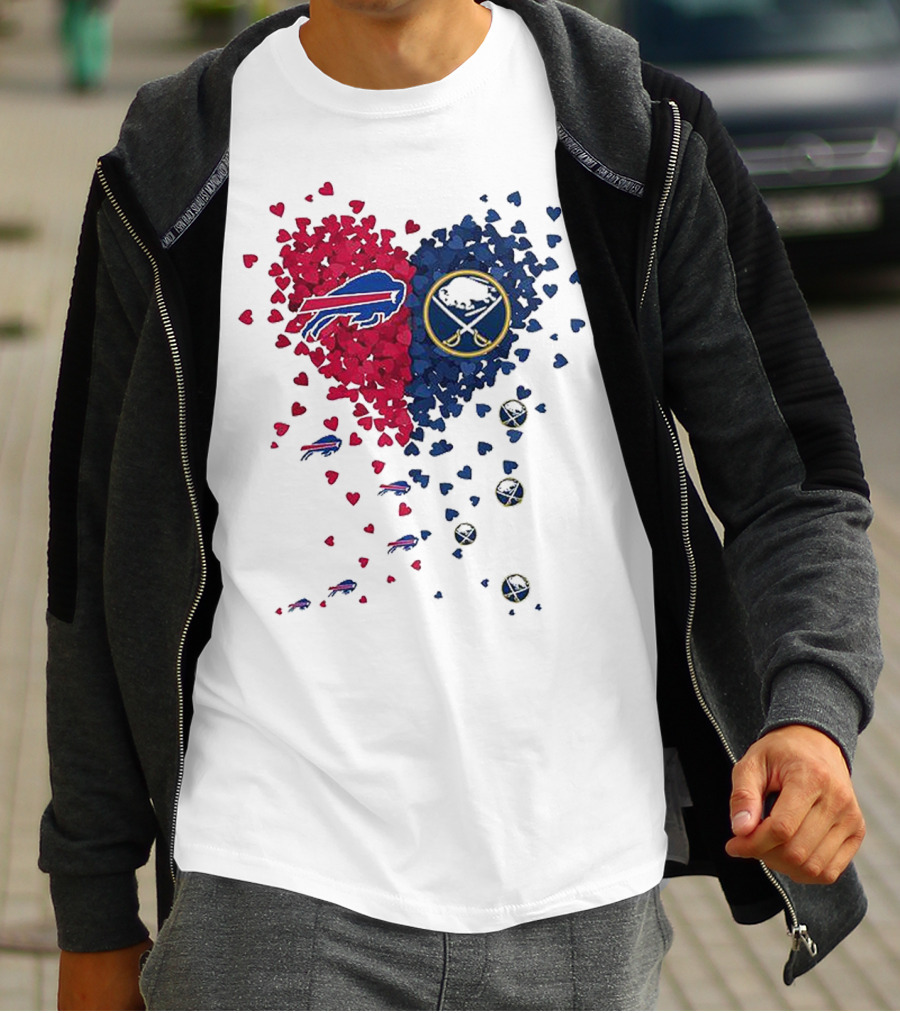 Buffalo Bills And Sabres Heart T-Shirt