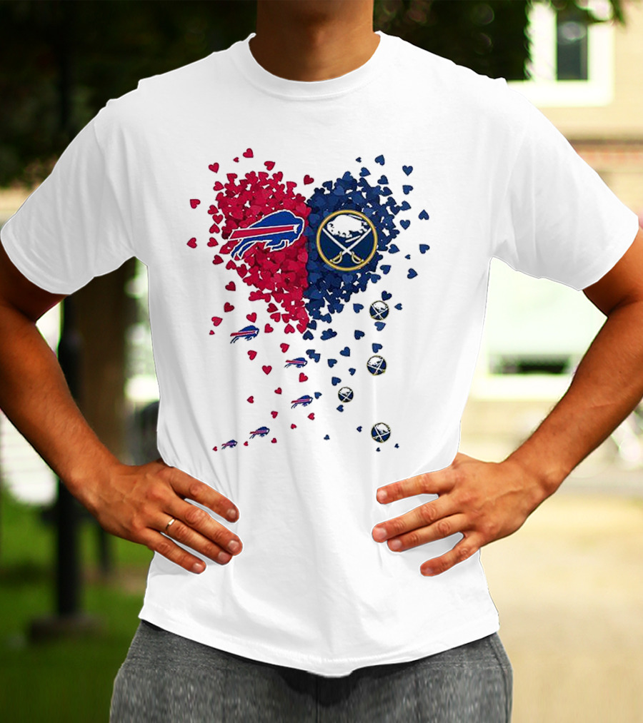Buffalo Bills And Sabres Heart T-Shirt