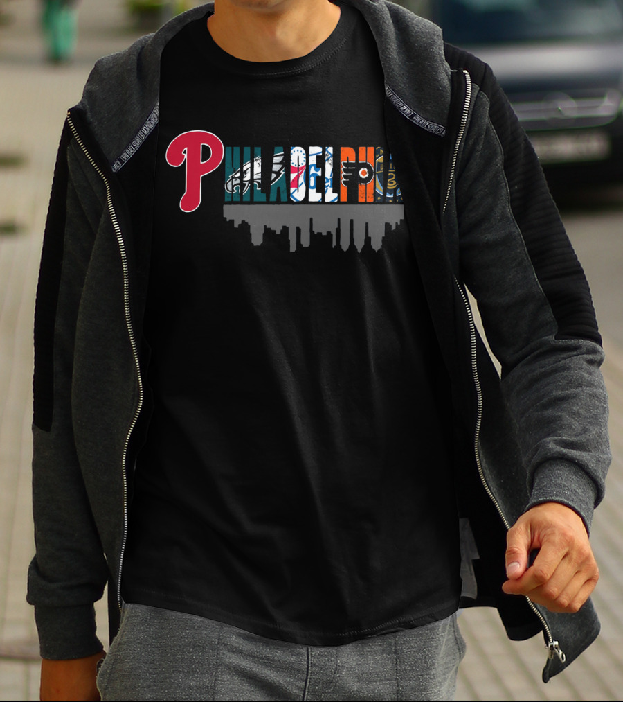 Philadelphia Sports Teams Eagles 76ers Flyers Union Phillies T-Shirt