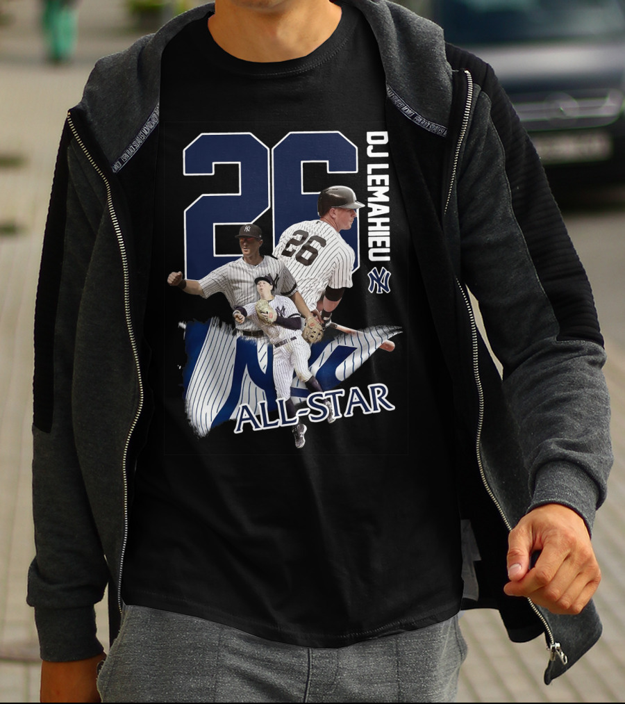 New York Yankees Dj Lemahieu 26 All-Star Yankees Team Player T-Shirt