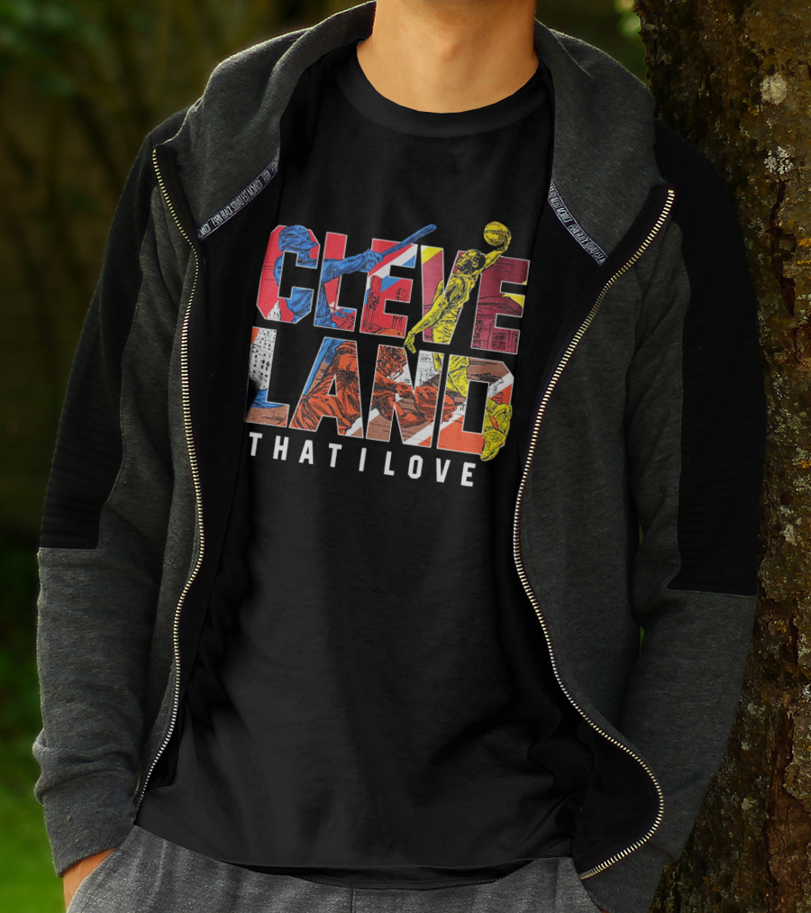 Cleveland That I Love Basketball Baseball Sports T-Shirt