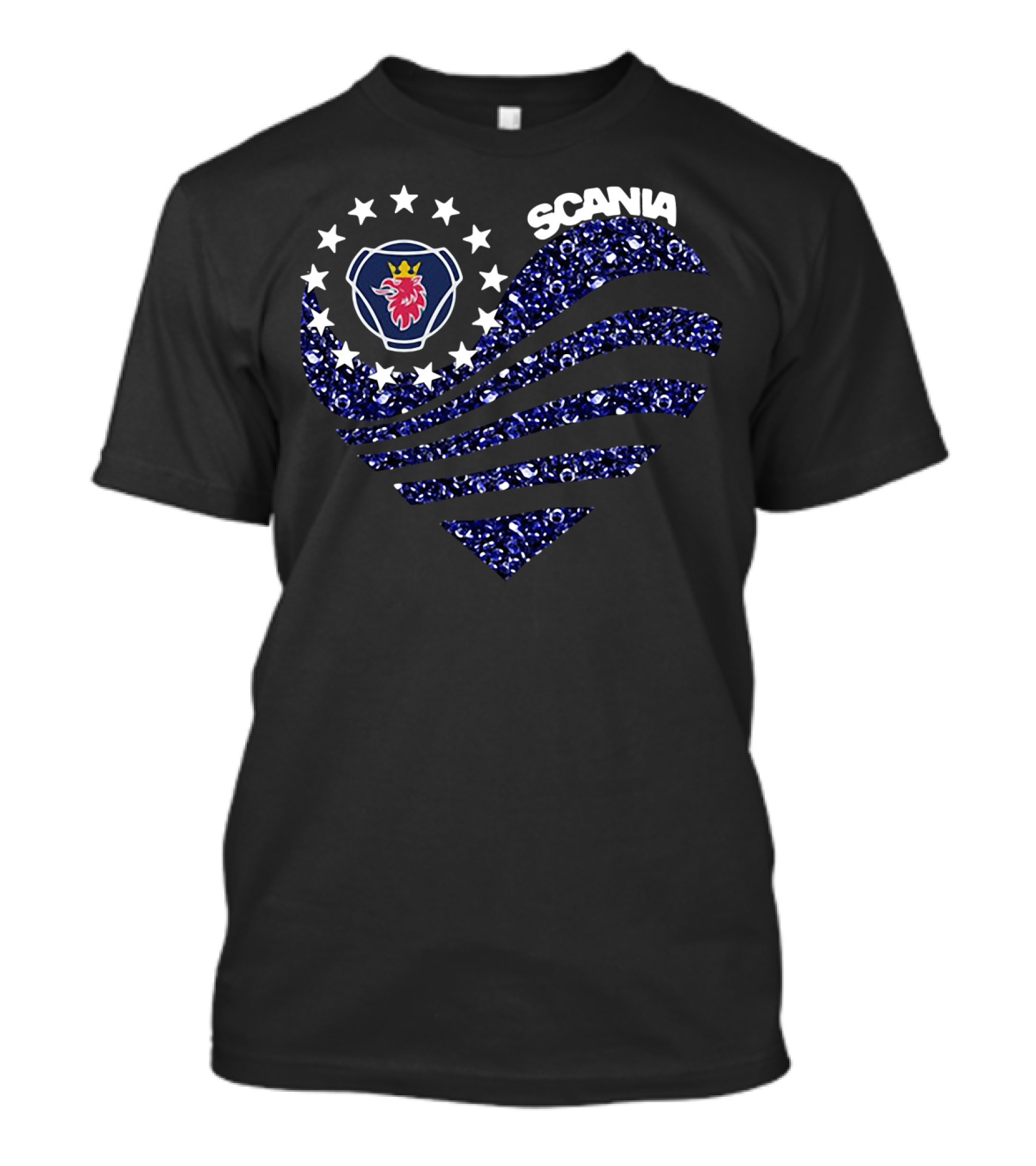 Scania Heart With Stars And Emblem T-Shirt