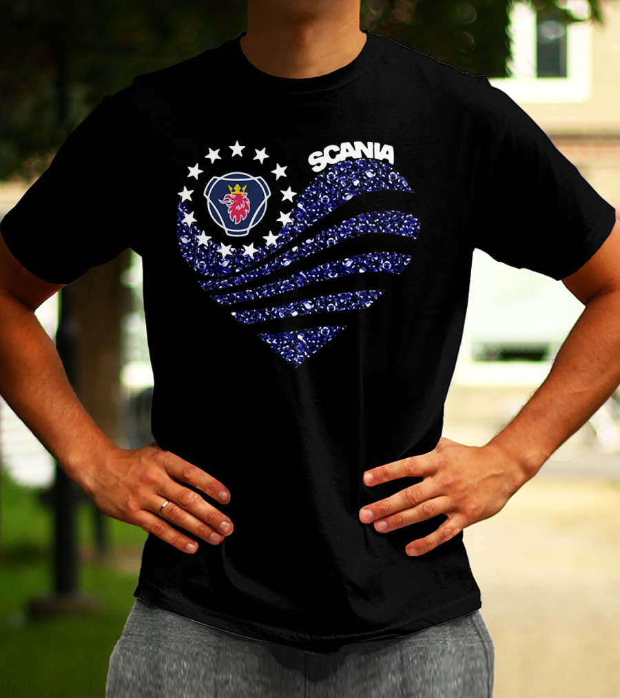 Scania Heart With Stars And Emblem T-Shirt