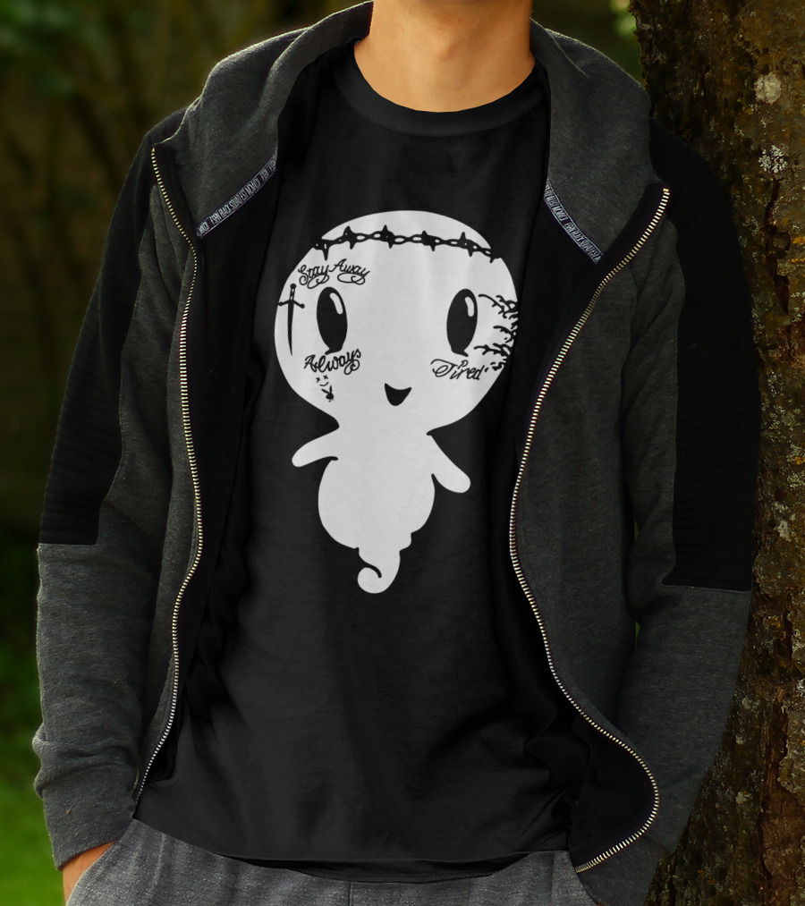 Stay Away Always Tired Ghost Post Malone Tattoo T-Shirt