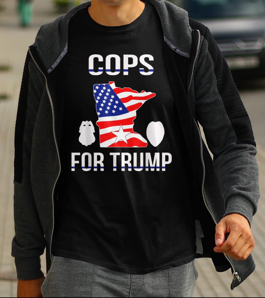 Cops For Trump Minnesota American Flag Police Support T-Shirt