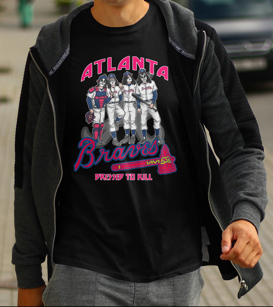 Atlanta Braves Kiss Dressed To Kill Collaboration T-Shirt