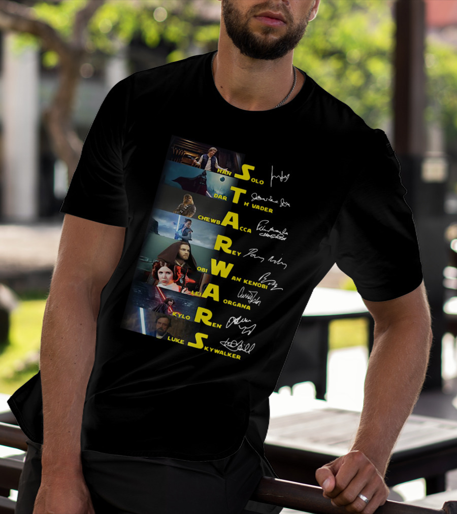 Star Wars Han Solo Darth Vader Chewbacca Obi-Wan Kenobi Leia Organa Kylo Ren Luke Skywalker T-Shirt