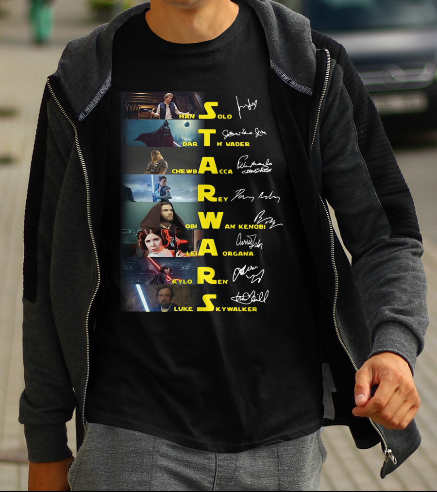 Star Wars Han Solo Darth Vader Chewbacca Obi-Wan Kenobi Leia Organa Kylo Ren Luke Skywalker T-Shirt