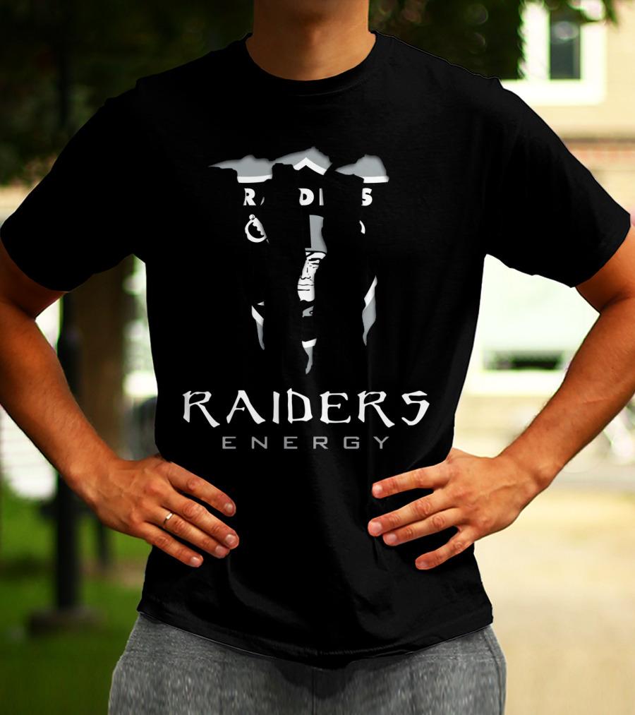 Monster Raiders Energy Logo Visual Mashup T-Shirt