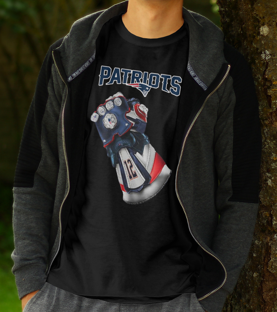 Patriots New England Infinity Gauntlet Football Tribute With Number 12 T-Shirt