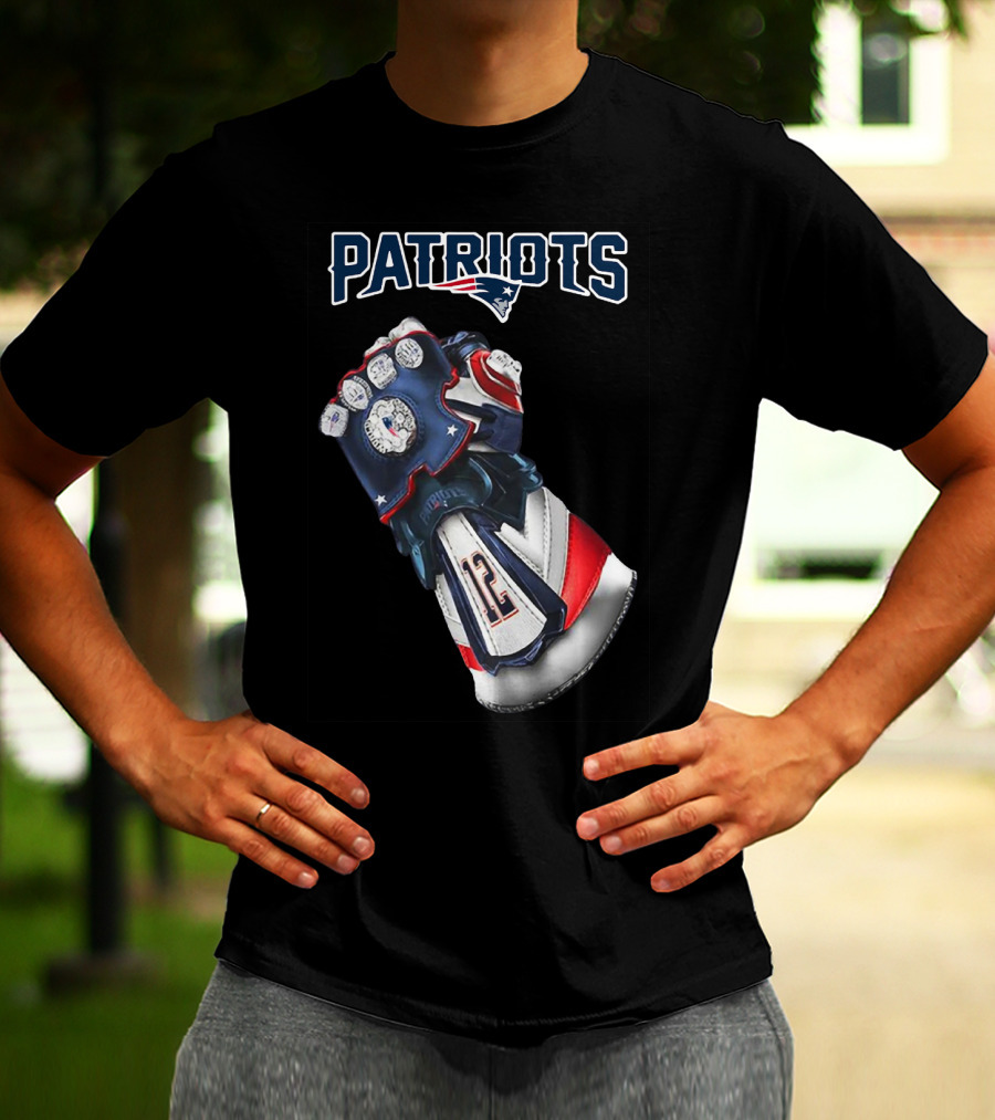 Patriots New England Infinity Gauntlet Football Tribute With Number 12 T-Shirt