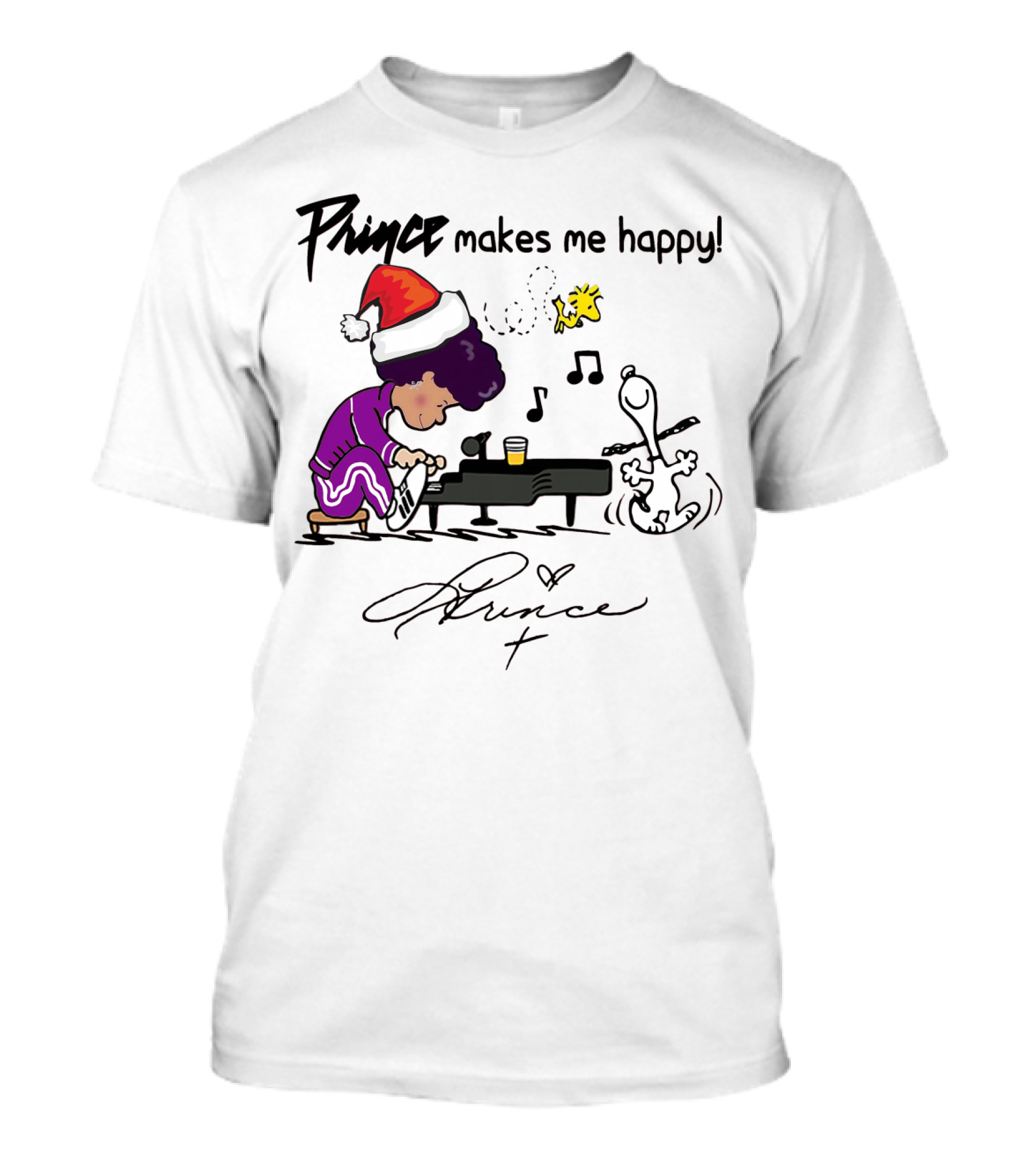 Prince Makes Me Happy Schroeder Snoopy Peanuts Christmas T-Shirt