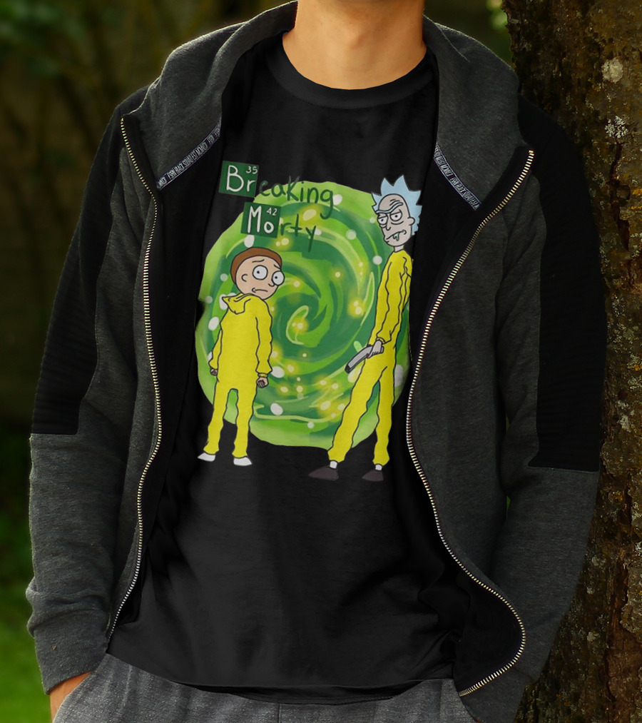 Breaking Morty Rick And Morty Meets Breaking Bad Fusion T-Shirt