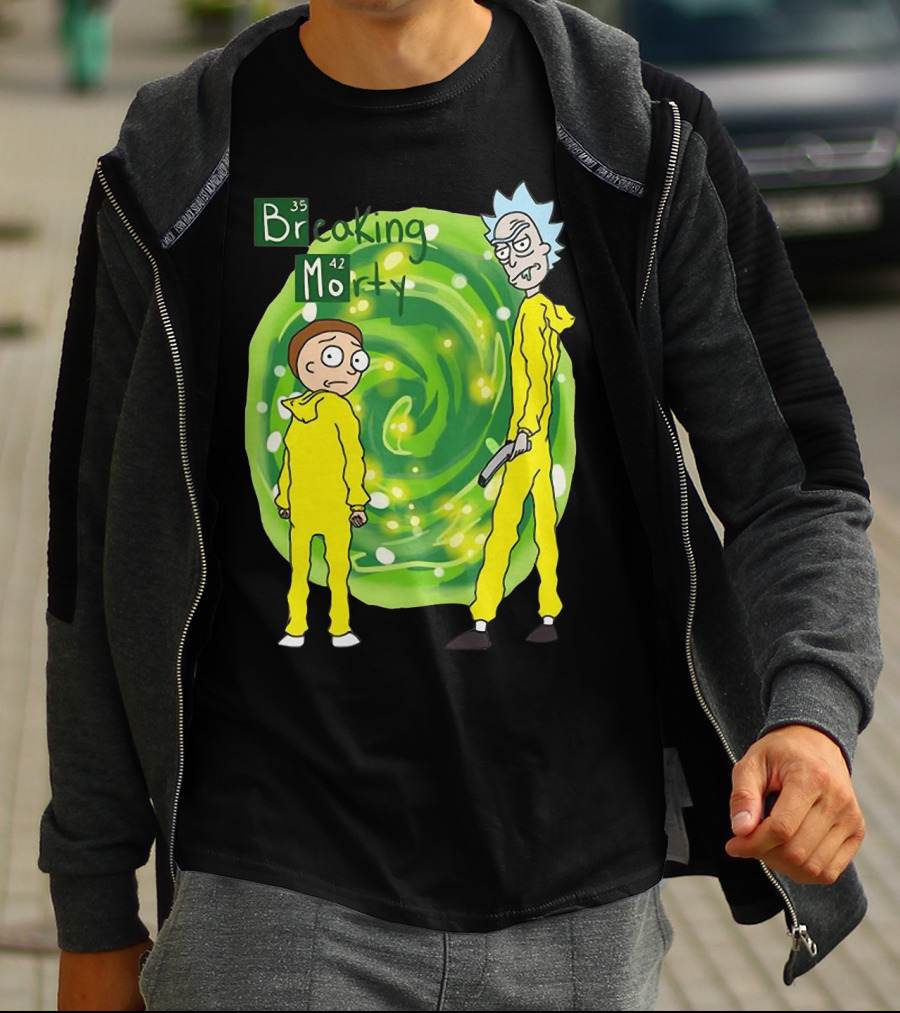 Breaking Morty Rick And Morty Meets Breaking Bad Fusion T-Shirt
