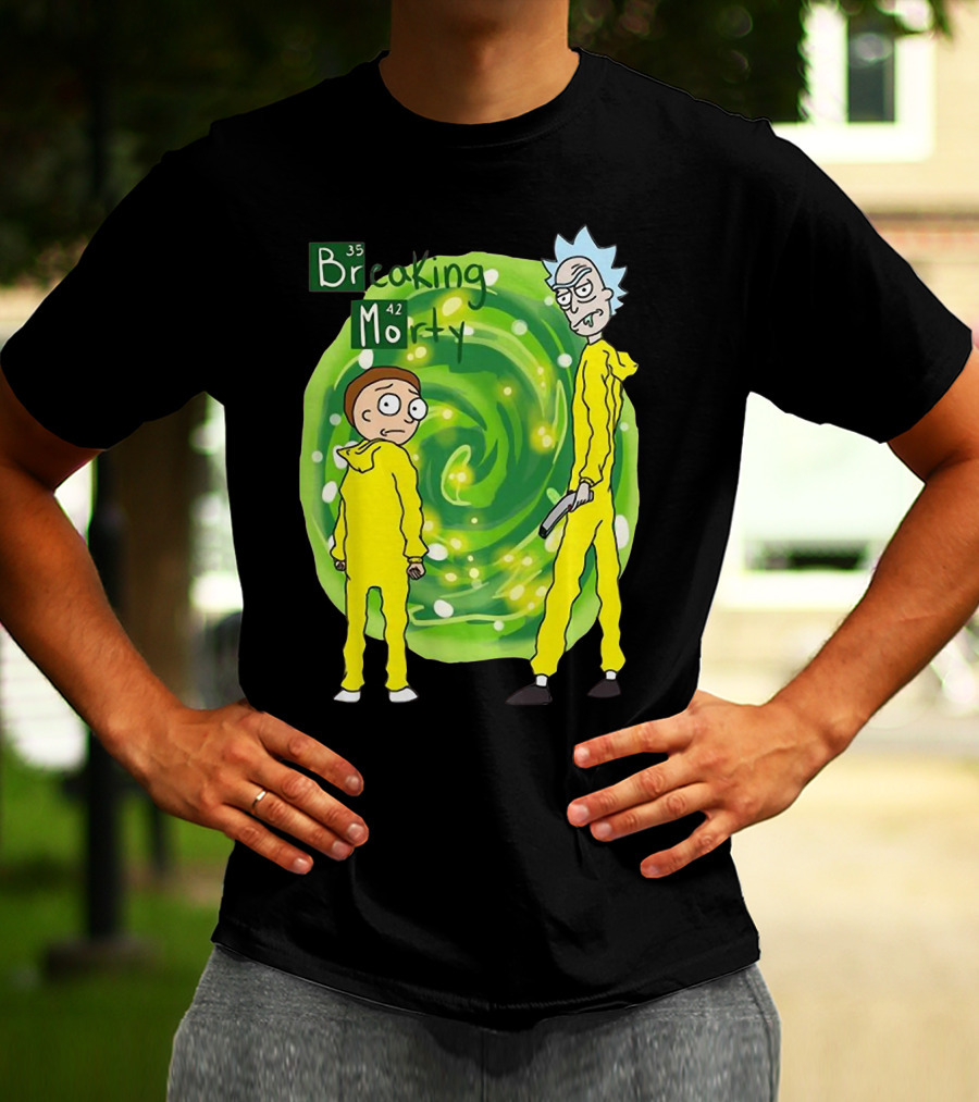 Breaking Morty Rick And Morty Meets Breaking Bad Fusion T-Shirt