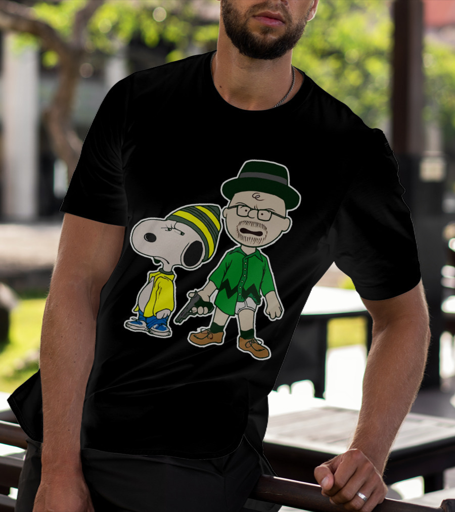 Snoopy And Charlie Brown Breaking Bad Walter And Jesse Mashup T-Shirt
