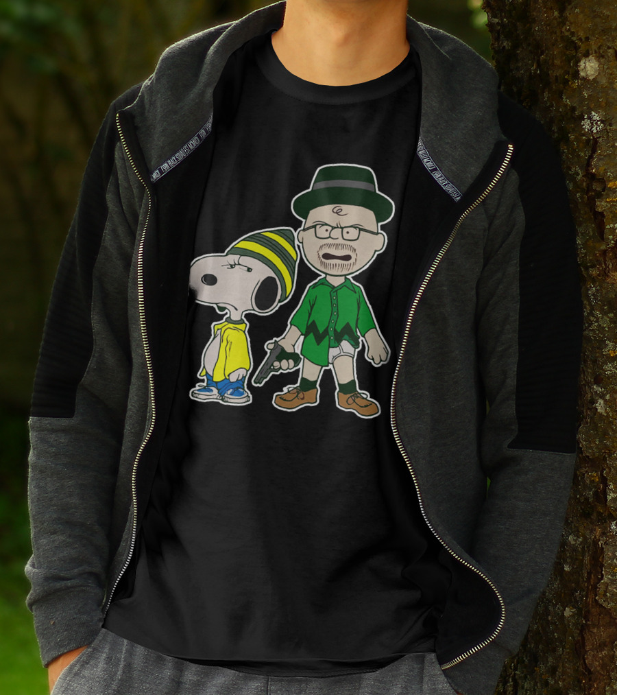 Snoopy And Charlie Brown Breaking Bad Walter And Jesse Mashup T-Shirt