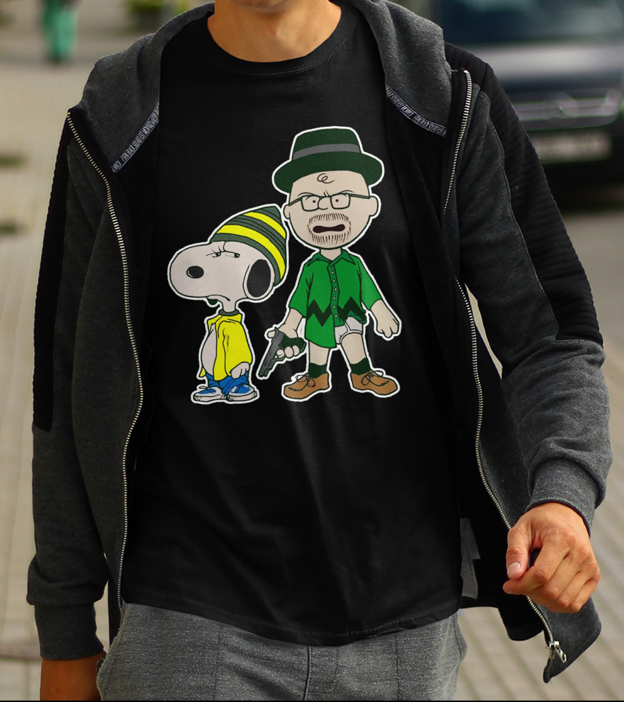 Snoopy And Charlie Brown Breaking Bad Walter And Jesse Mashup T-Shirt