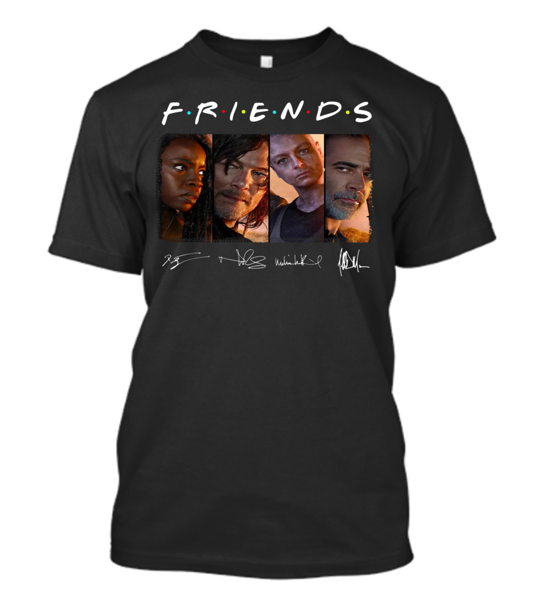Friends The Walking Dead Characters T-Shirt