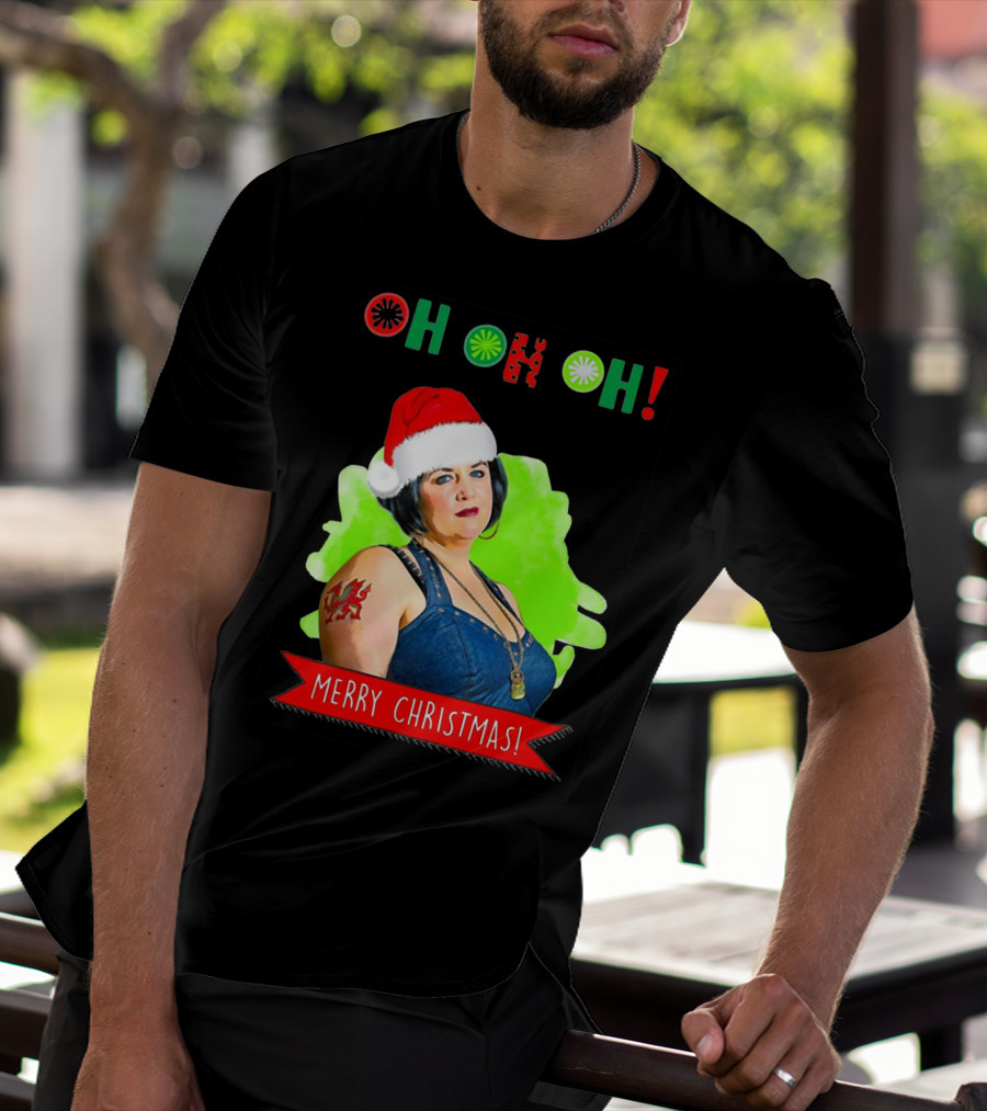 Nessa Ho Ho Ho Gavin Stacey Merry Christmas Santa Hat Tattoo T-Shirt