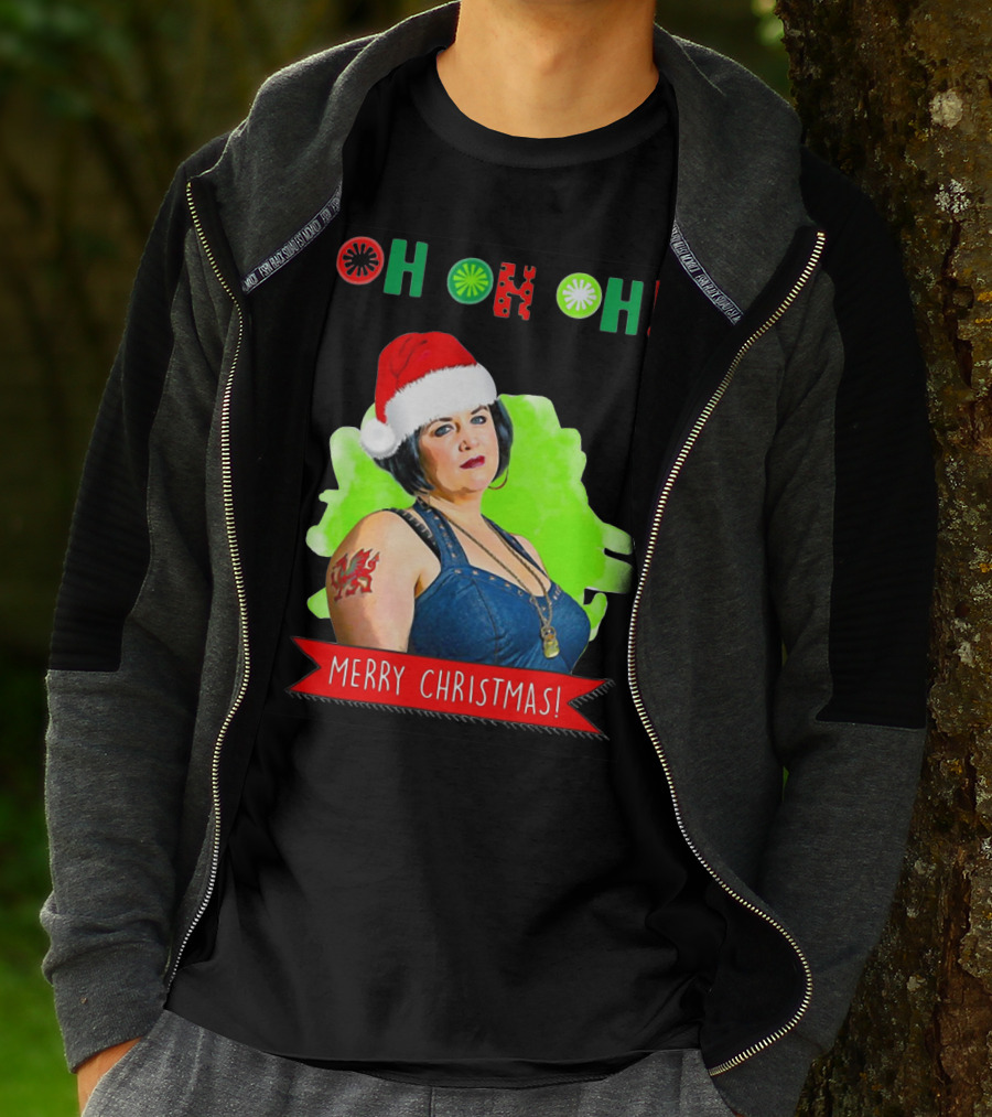 Nessa Ho Ho Ho Gavin Stacey Merry Christmas Santa Hat Tattoo T-Shirt