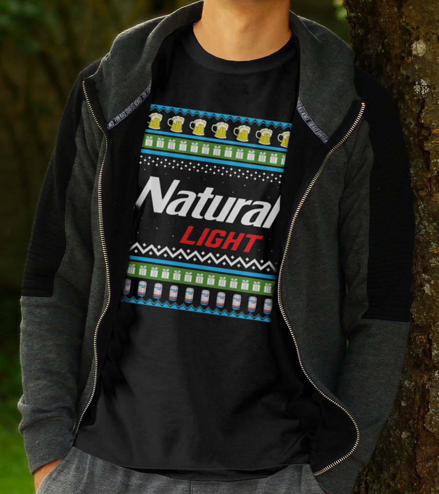Natural Light Holiday Beer Ugly T-Shirt