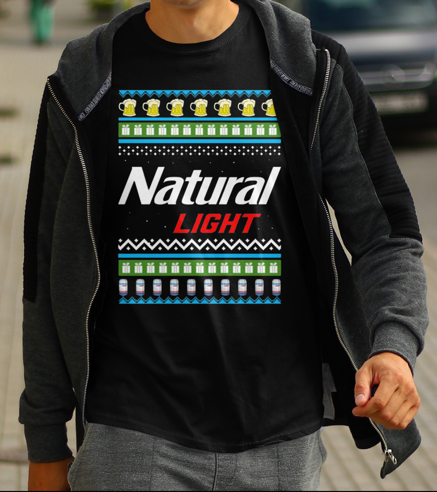 Natural Light Holiday Beer Ugly T-Shirt