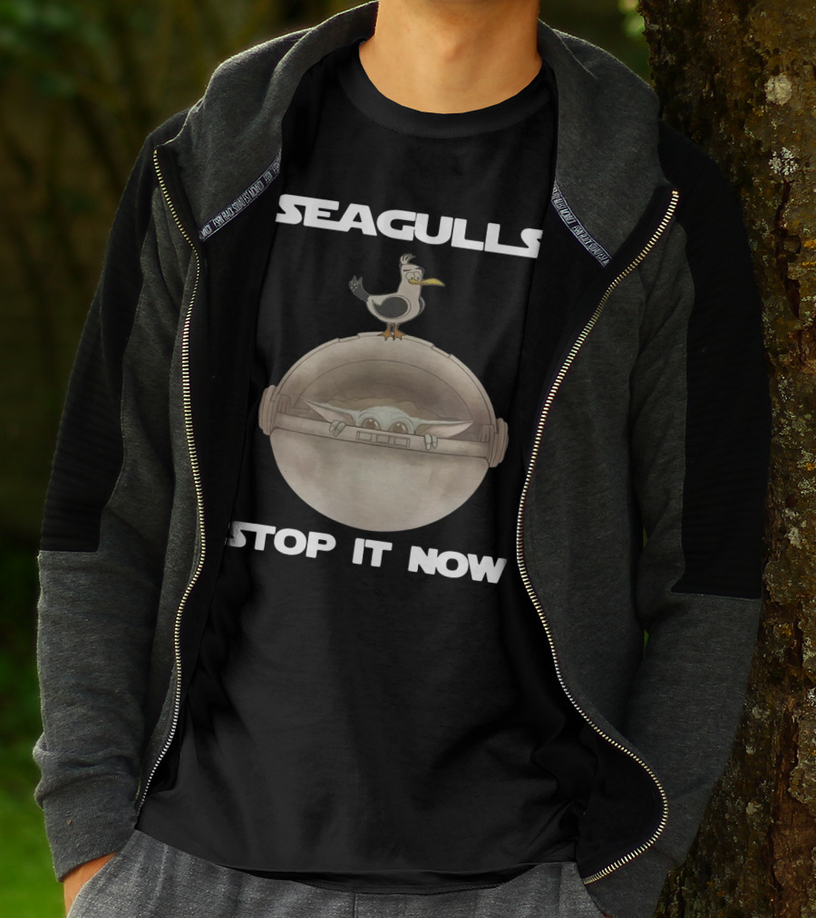 SEAGULLS STOP IT NOW BABY YODA T-Shirt