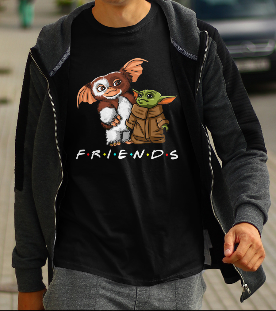 Gremlins Baby Yoda Friends Mandalorian Crossover T-Shirt